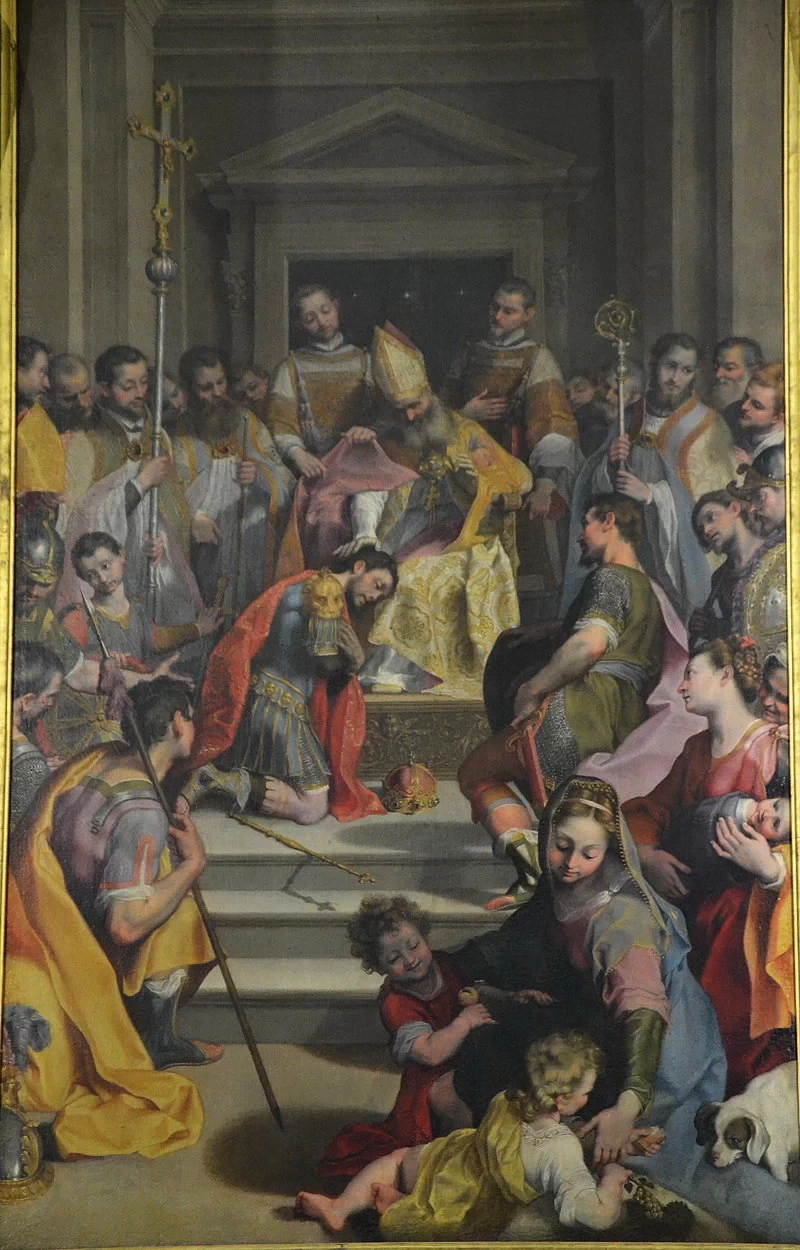 Sant'Ambrogio impone la penitenza all'imperatore Teodosio I - Barocci Federico